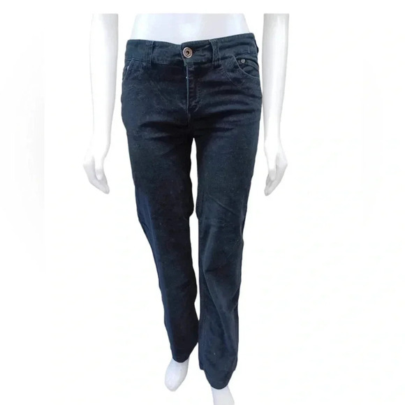 Point Zero Nicole Benisti Black Corduroy Pants Size  5 - Picture 1 of 11